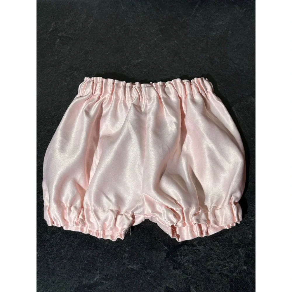 Princess Collection NYC Pink Satin Bloomers Diaper Cover Baby Girls 9M Coquette